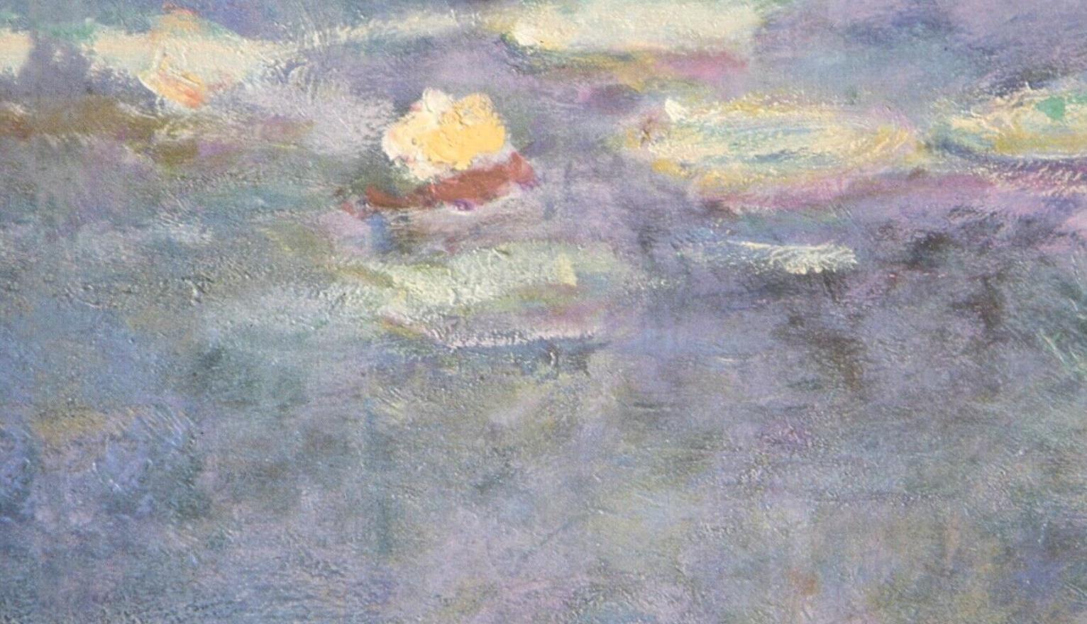 [대형액자] 클로드 모네  Claude Monet / Water Lilies 1978 전시 포스터 (액자포함) : lepapiershop