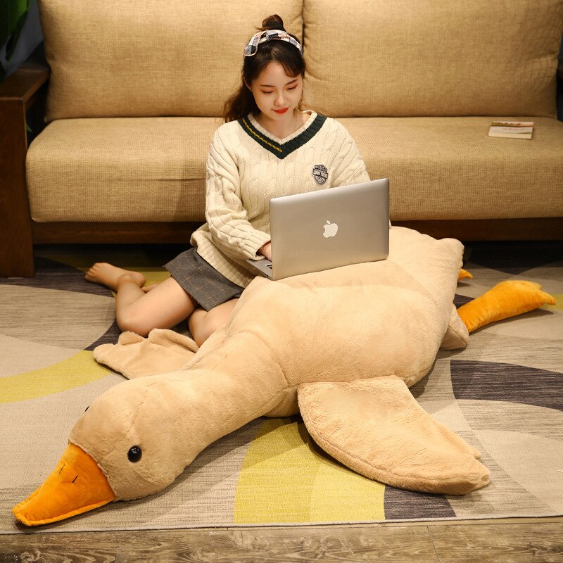 봉제인형 Kawaii 큰 오리 플러시 장난감 박제 거위 동물 인형 Plushie 홈 장식 수면 쿠션 생일 선물 여자 아이들 : 퍼니샵1