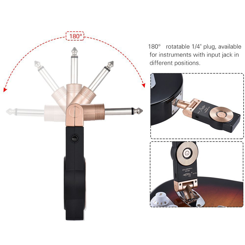 리시버 WS-20 2.4G 무선 일렉기타 베이스 무선 송신기 수신기 블루투스 오디오 전송 : 진베상점