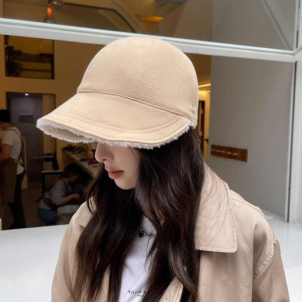 뽀글이 캡 양면 버킷햇 벙거지모자 겨울 방한 캡모자 : 현앤미