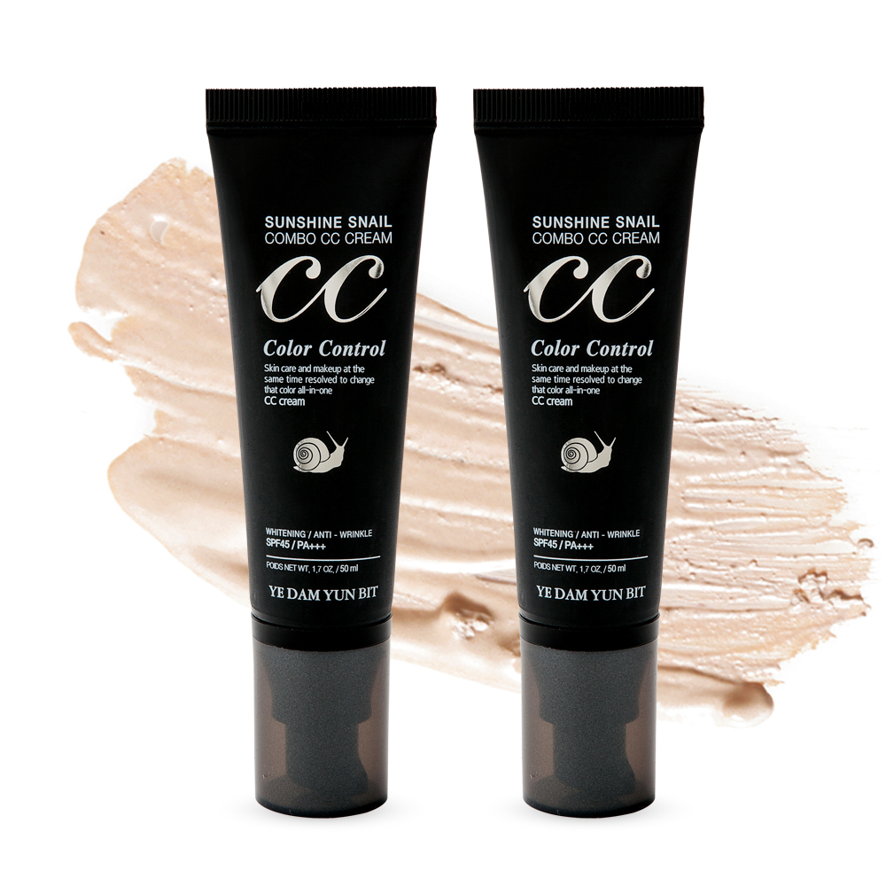 예담윤빛 썬샤인 선샤인 스네일 달팽이 콤보 씨씨크림 CC크림 PA+++ SPF45 : 갯뉴스킨코리아
