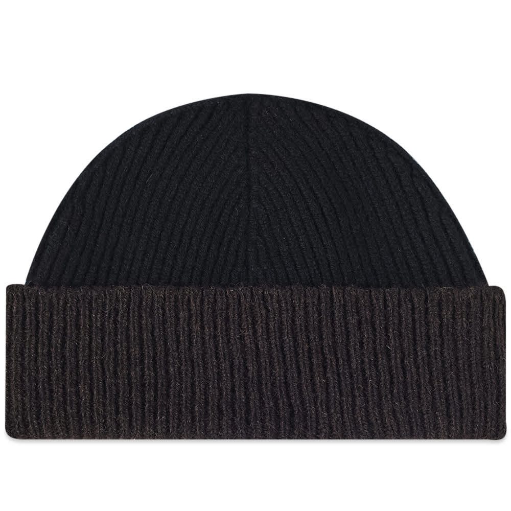 MHL 바이 마가렛호웰 TWO YARN 비니 모자 BLACK & BROWN : 라뗄르