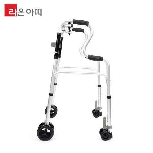 라온아띠 2단 바퀴워커 KCS-211 접이식 보행차 노인 환자용보행기 보행보조기 걸음보조기 : 유한헬스케어