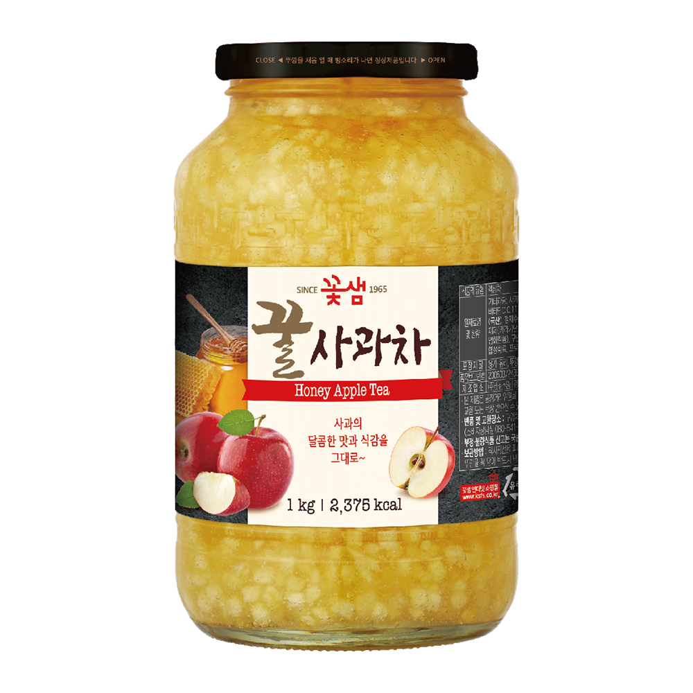 꽃샘 꿀 사과차 1kg x 9병 / 과일 액상차 : 커피몰