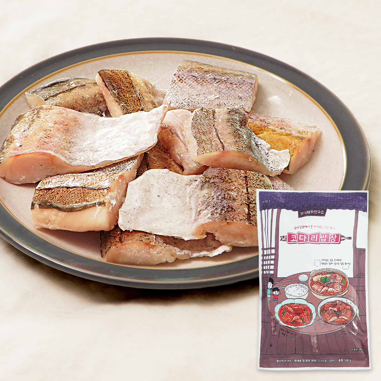 가시제거연구소 코다리밥상 500g 순살 명태 반건조 생선 : 가시제거연구소