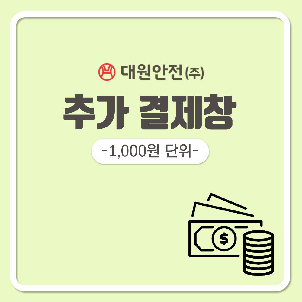 [추가결제창] 1,000원 : 대원안전 주식회사