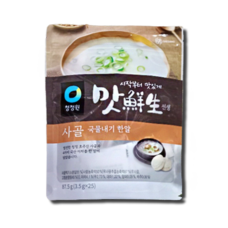청정원 맛선생 사골 국물내기 한알 87.5g (25개입) : 여기집밥