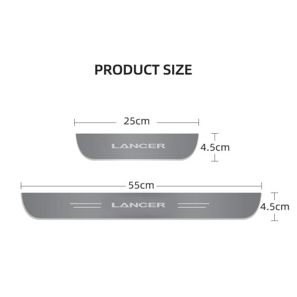 조명 led등  비상조명 무드등 인테리어조명 Custom Wireless LED Car door sill mood light For Mitsubishi Outlander Lance : 라비앙쥬