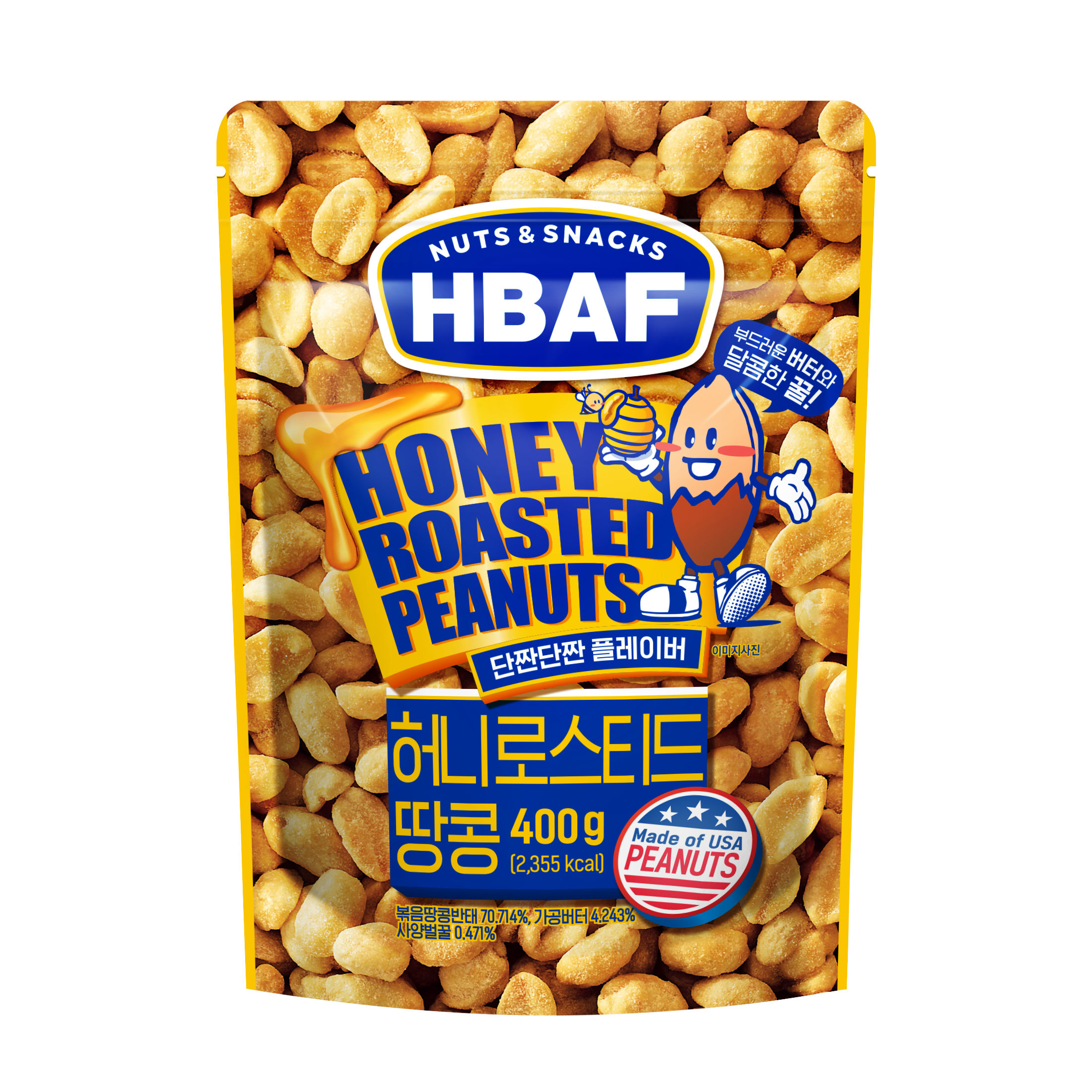 HBAF 바프 땅콩 400g 7종 모음전 (허니로스티드 카라멜 군옥수수 와사비 외) : HBAF