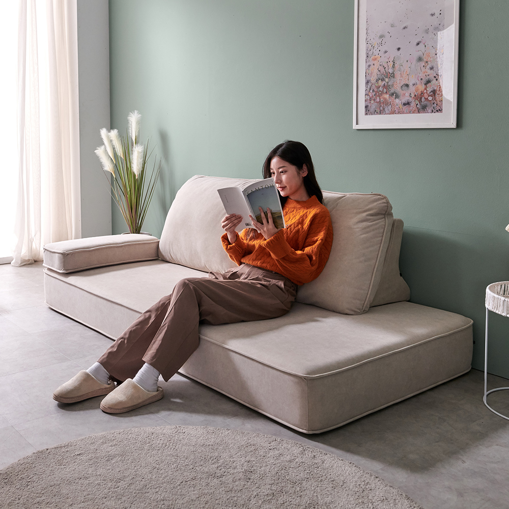 비앙스 뉴 아이클린 패브릭 3인 모듈 좌식소파 : BIANS FURNITUR