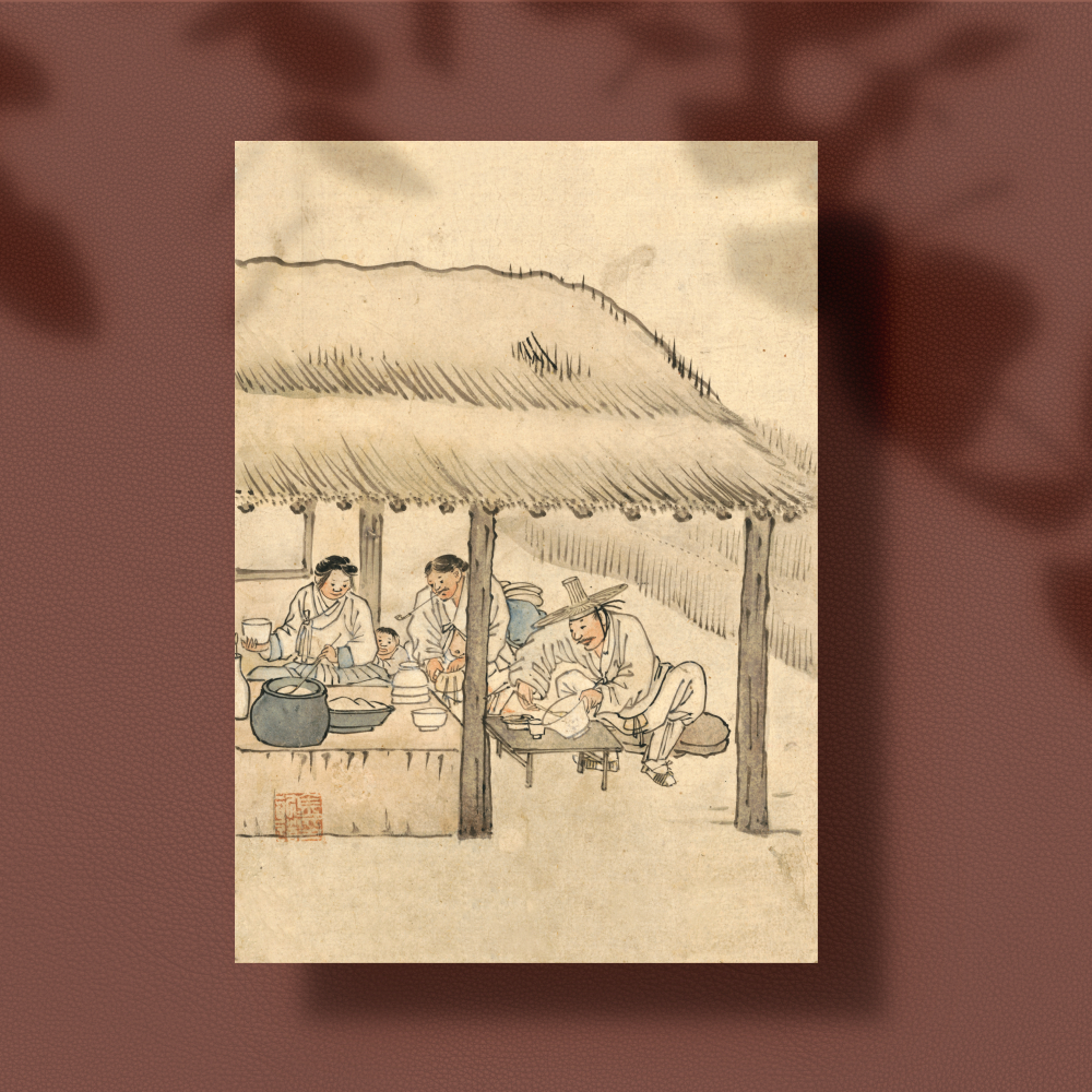 김홍도 그림 단원 김홍도 주막 액자 조선 그림 빈티지 동양화 민화 포스터 풍속도 화첩 : 쇼핑버디