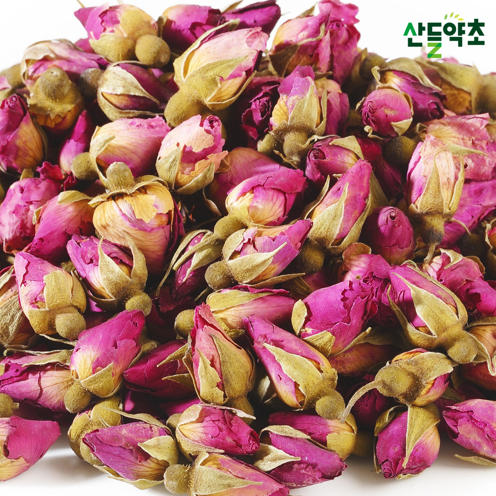 장미차 200g 장미꽃봉우리 장미꽃차 : 산들약초