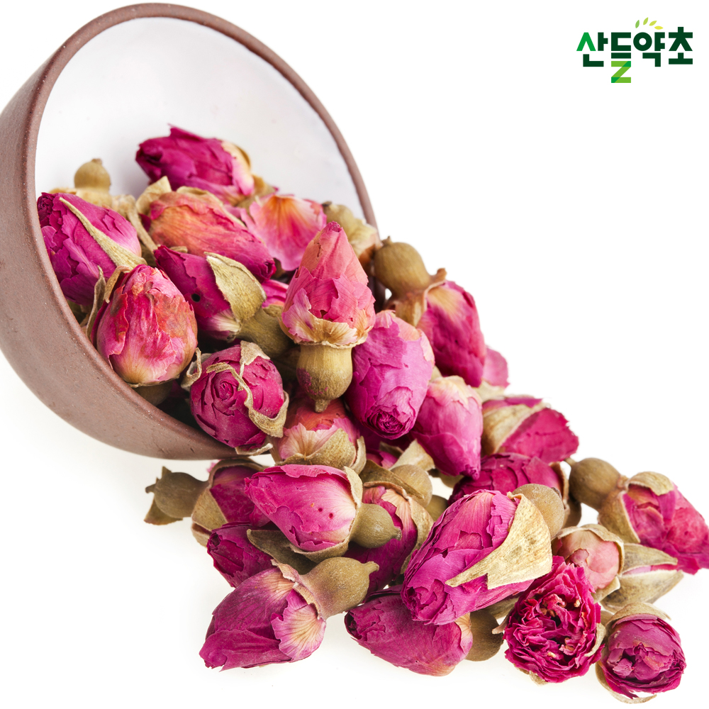 장미차 200g 장미꽃봉우리 장미꽃차 : 산들약초