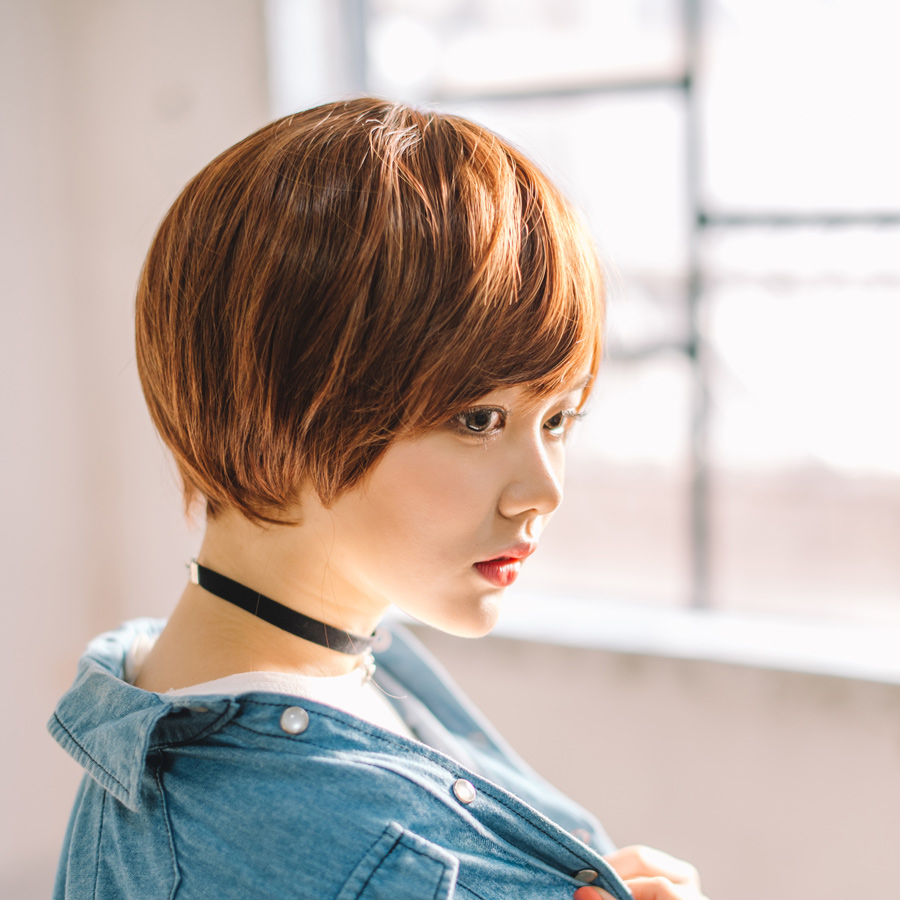 프리티레이디 여성 통가발 짧은 단발 머리 숏컷 착용감이 편한 고열사 가발 보이숏컷 : 가발은 프리티레이디