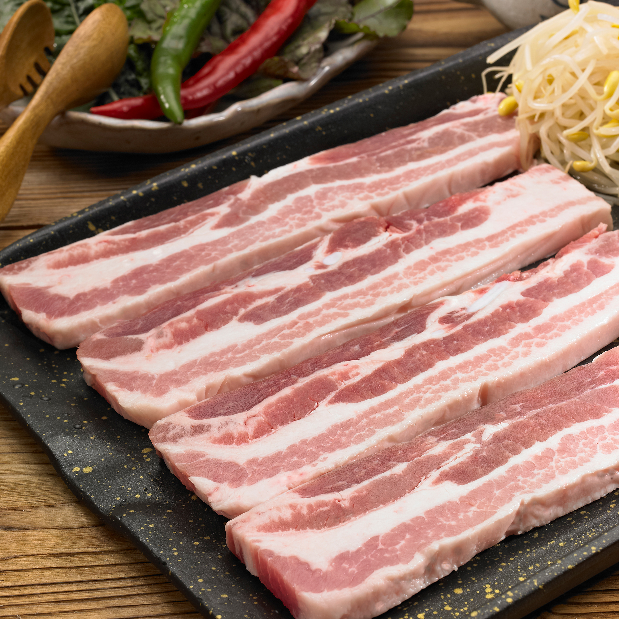 생삼겹살 두꺼운삼겹살 한돈통삼겹 캠핑용 삼겹살 500g : 배코