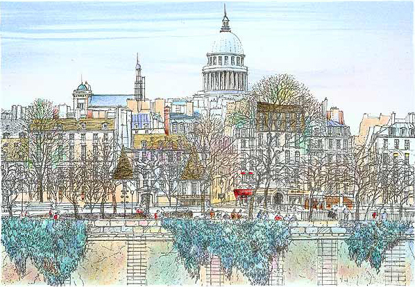 롤프 라플레비스키 Rolf RAFFLEWSKI , 파리 풍경 PARIS A8 (에디션아트 프랑스 판화) : 그림가게쏠