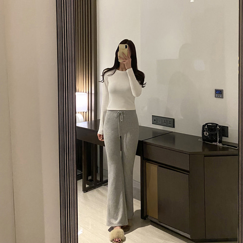 [clearance sale] [밍크안감] 슬림 데일리 세미부츠컷 팬츠 : 제이뷰.