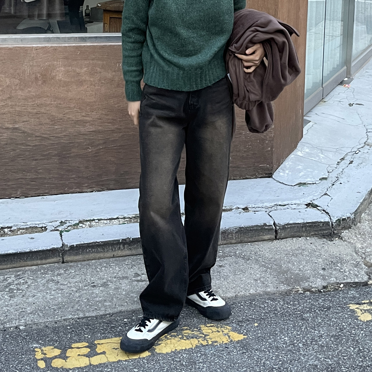 다크모카 워싱 데님 팬츠 : 딥코지