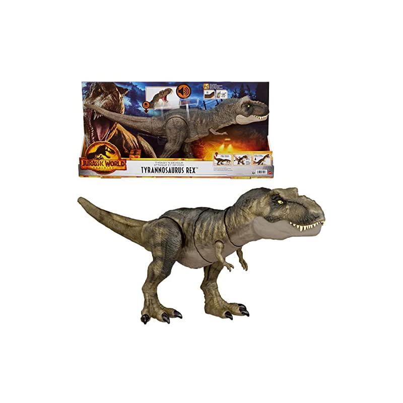 마텔 쥬라기 월드 (JURASSIC WORLD) 새로운 지배자 슈퍼 물어뜯기! 짖는 T-렉스【전체 길이 : 약 53cm】【4세~】HDY55 브라운 대... 