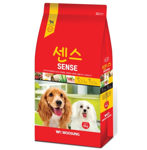 우성사료 센스 5kg 강아지 대용량 사료 : 봉쥬르펫
