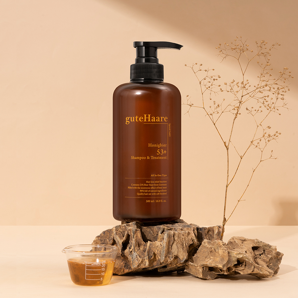 구트하르 허니비어 53+ 맥주효모 샴푸 앤 트리트먼트 500ml : 쏘스킨