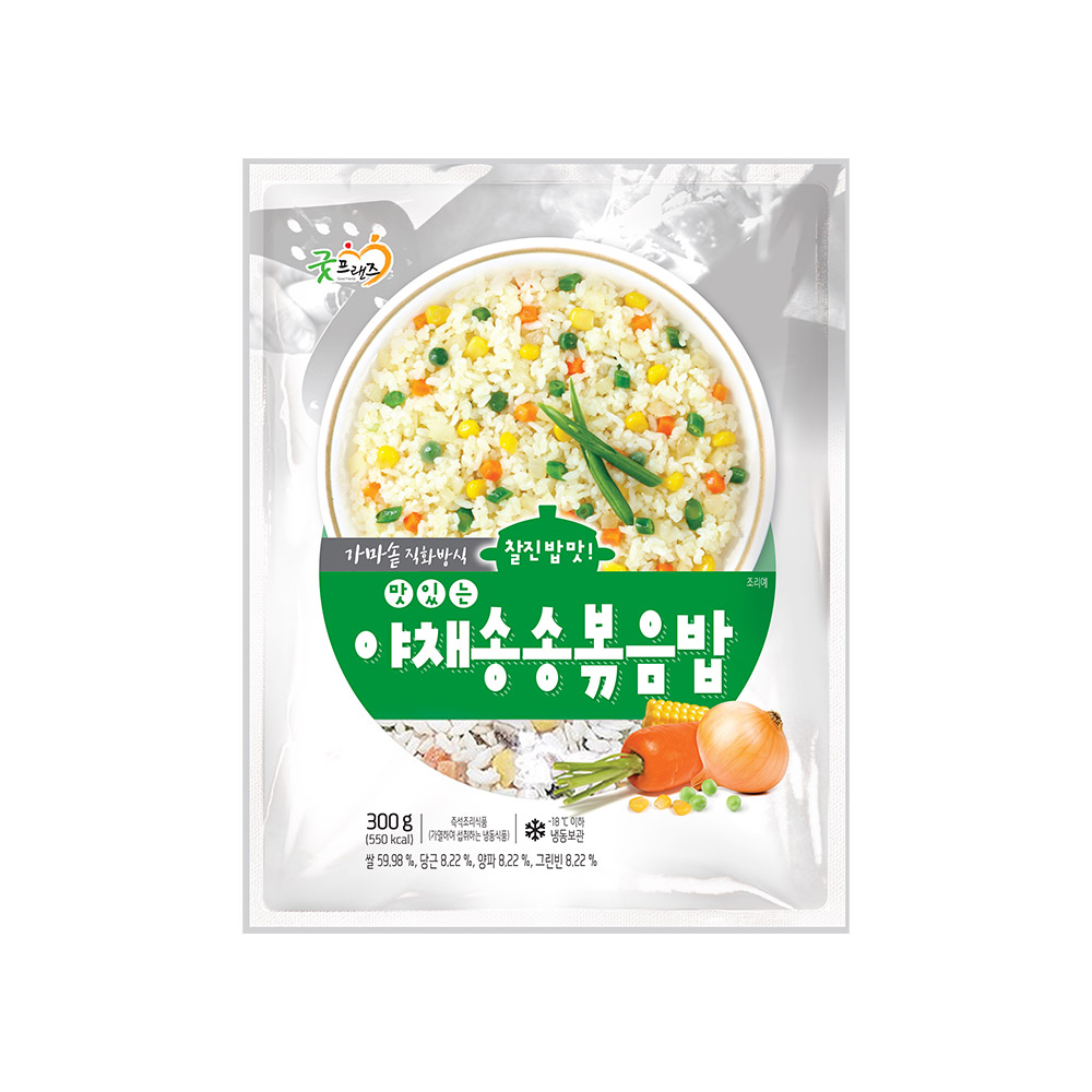 굿프랜즈 맛있는야채송송볶음밥 300g 주먹밥 삼각김밥 볶음밥 간단식사 혼밥 냉동 도시락 : 메빠고