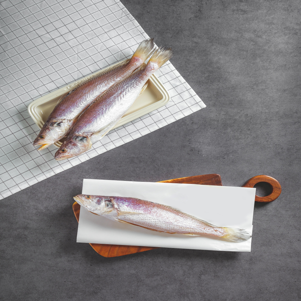 부산 부전시장 반찬용 생일상 반건조생선 민어조기 28cm 3마리 : 삼득수산