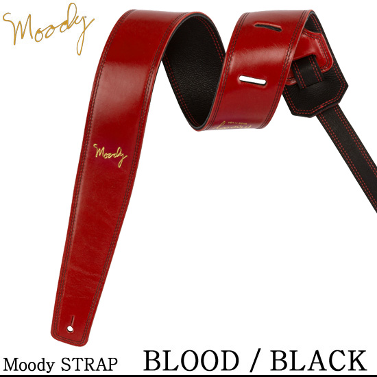 [Moody] Leather / Suede - 2.5inch - Std (Blood / Black) - 무디 - 블러드 / 블랙 컬러 - 이탈리안 고급 명품 스트랩 : 톤퀘스트 ToneQuest