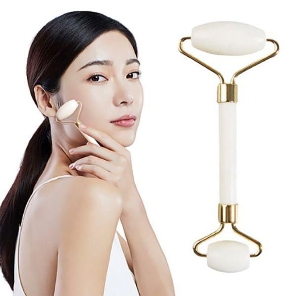 셀프 에스테틱 리프팅 백옥 페이스 롤러와 괄사 마사지기 하트 : newgood