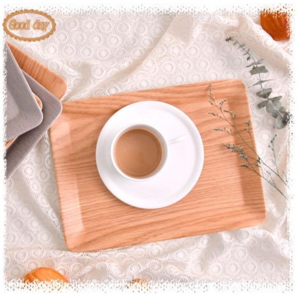 카페 베이커리 휘게 멜라민 트레이 웨이브 (소) 쟁반 : Picktori