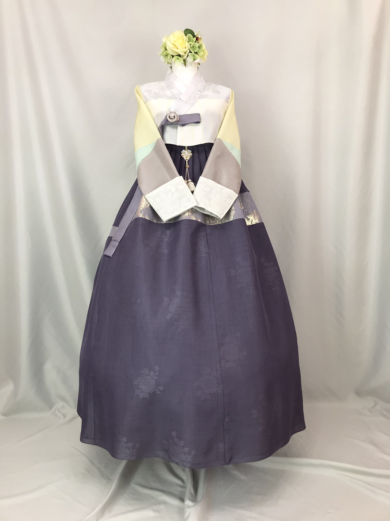 미인수 한복대여 골드퍼플퀸 혼주 하객 결혼 : 미인수 한복