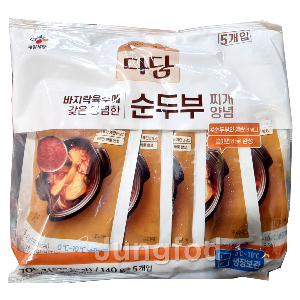 다담 순두부찌개양념 140g x 5개 /아이스발송 : 수입식품 정푸드