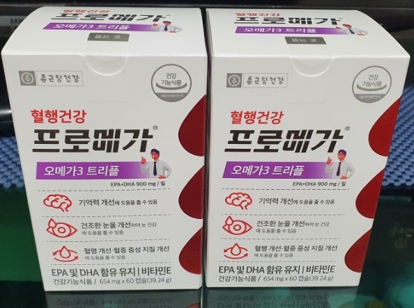 종근당건강 프로메가 오메가3 트리플 장용성 캡슐 654mg x 60캡슐 4개 : 다빈테크
