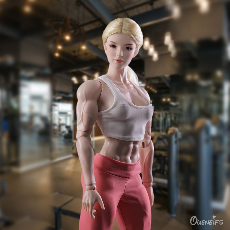 구체관절인형 BJD 인형 구관 DBS BLYTH caporos bjd 14 흰색 탱크 탑과 핑크 스포츠 정장 풀세트 볼 관절 소녀를위한 선물 331 : 셰어드비전
