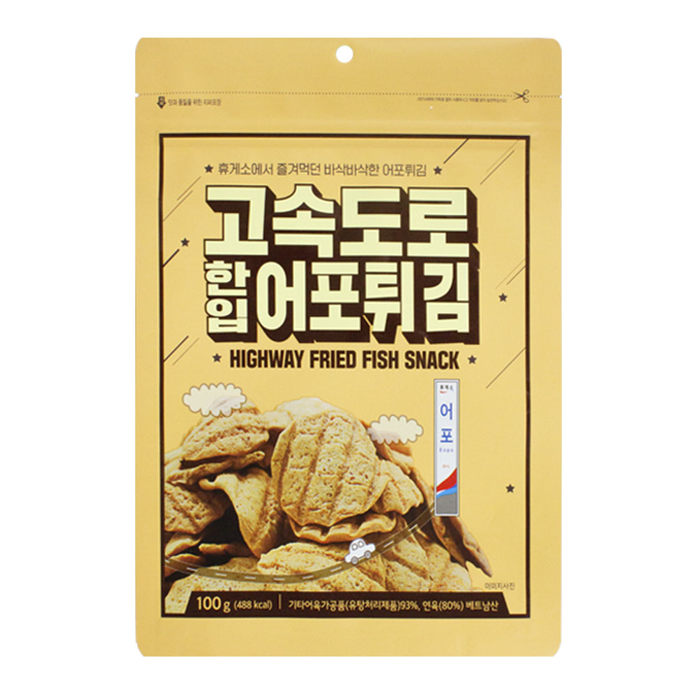 바삭한 휴게소 고속도로 한입 어포튀김 100g : 리프레쉬 스토어