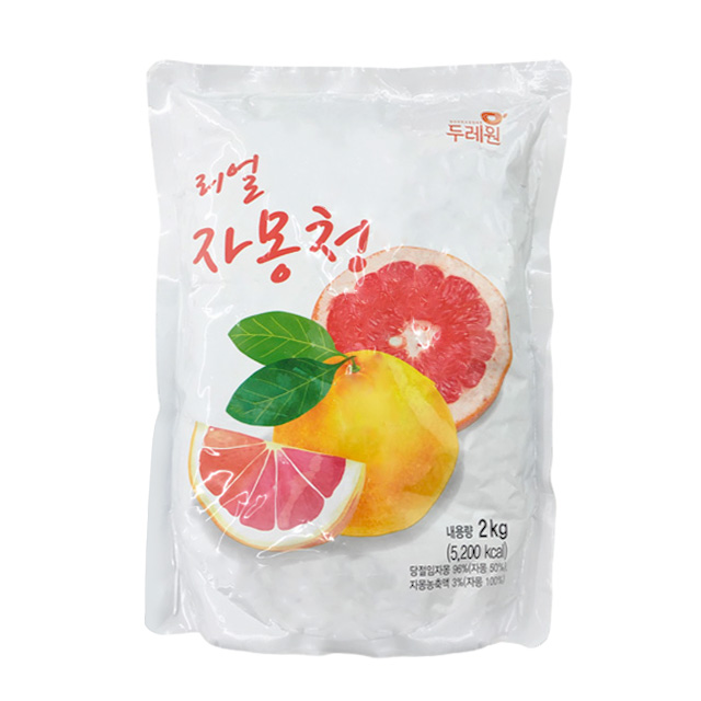 두레원 리얼 자몽청(슬라이스) 2kg : 폴인푸드