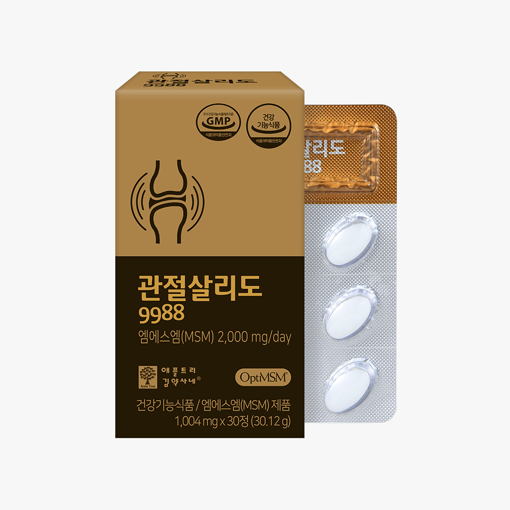 애플트리김약사네 관절살리도 9988 6박스 MSM 콘드로이친 보스웰리아 3개월분 : 헬스케어바이오랩