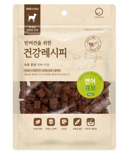 굿데이 건강레시피 연어 큐브 300g : 사랑할게