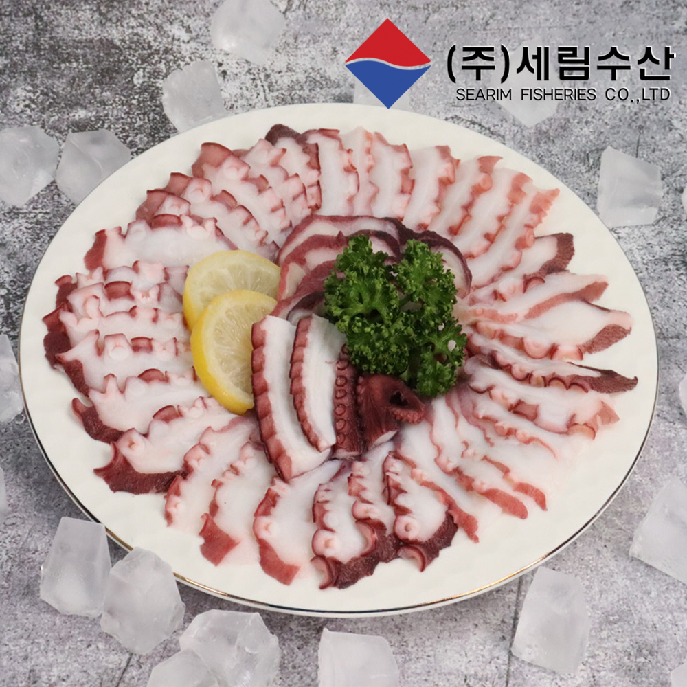 세림수산 남해돌문어 자숙문어 슬라이스 캠핑 썰은문어 숙회 문어회 450g 150g 3팩 : 세림수산