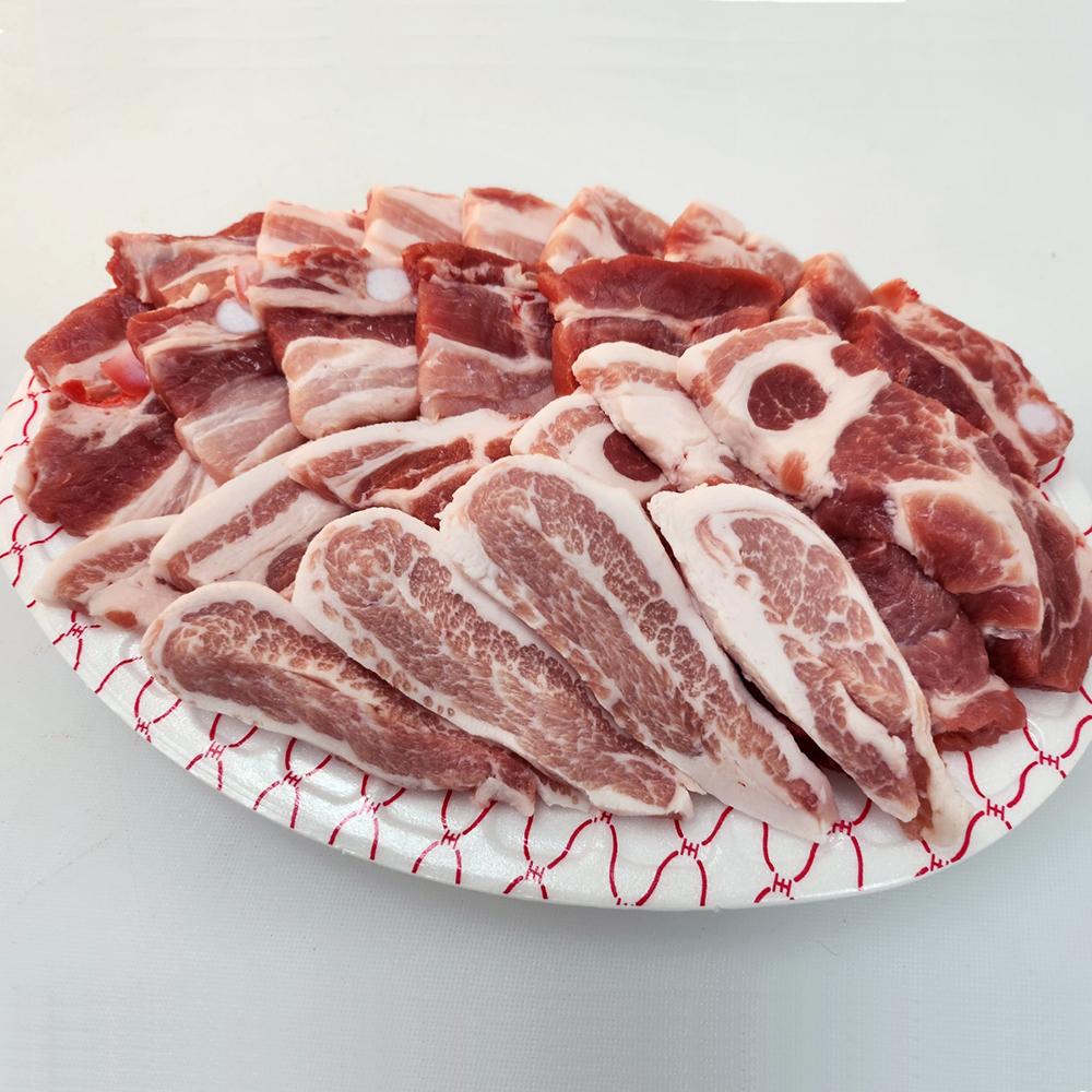 [강북구·도봉구 배달] 돼지 모듬구이 (삼겹살, 목살, 항정살) 500g [수유전통 고기쟁이] : 동네시장 장보기