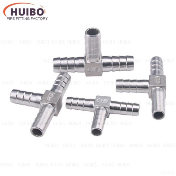 티밸브 T밸브 호환 304 스테인레스 스틸 T 모양 티 바브 호스 피팅 6mm- 32mm, 파고다 배관 커넥터 3 방향 튜브 커플링, 1 개... 