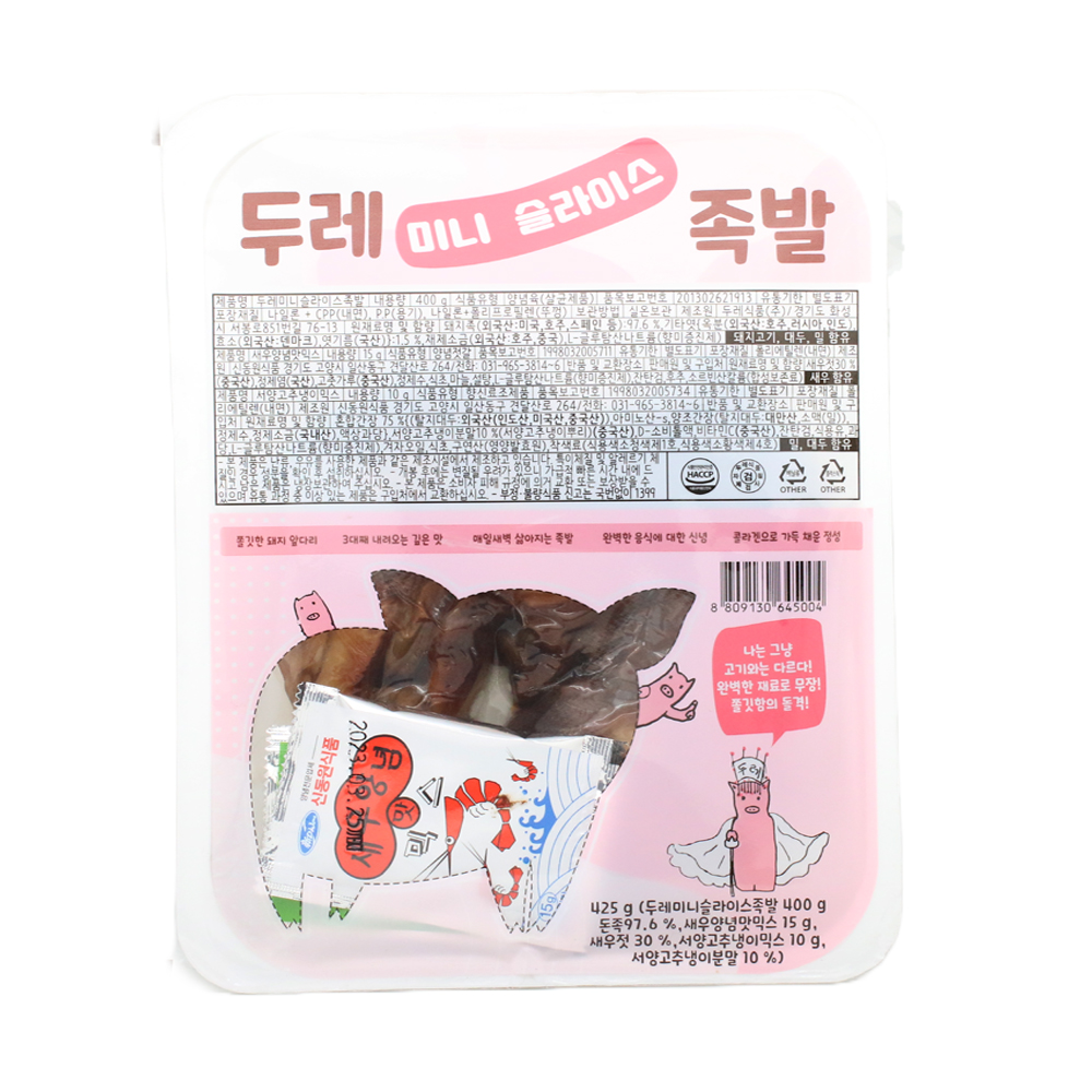 두레족발 4팩(400g씩)/돼지/족발/고기/술안주/간식 : 샤니유통