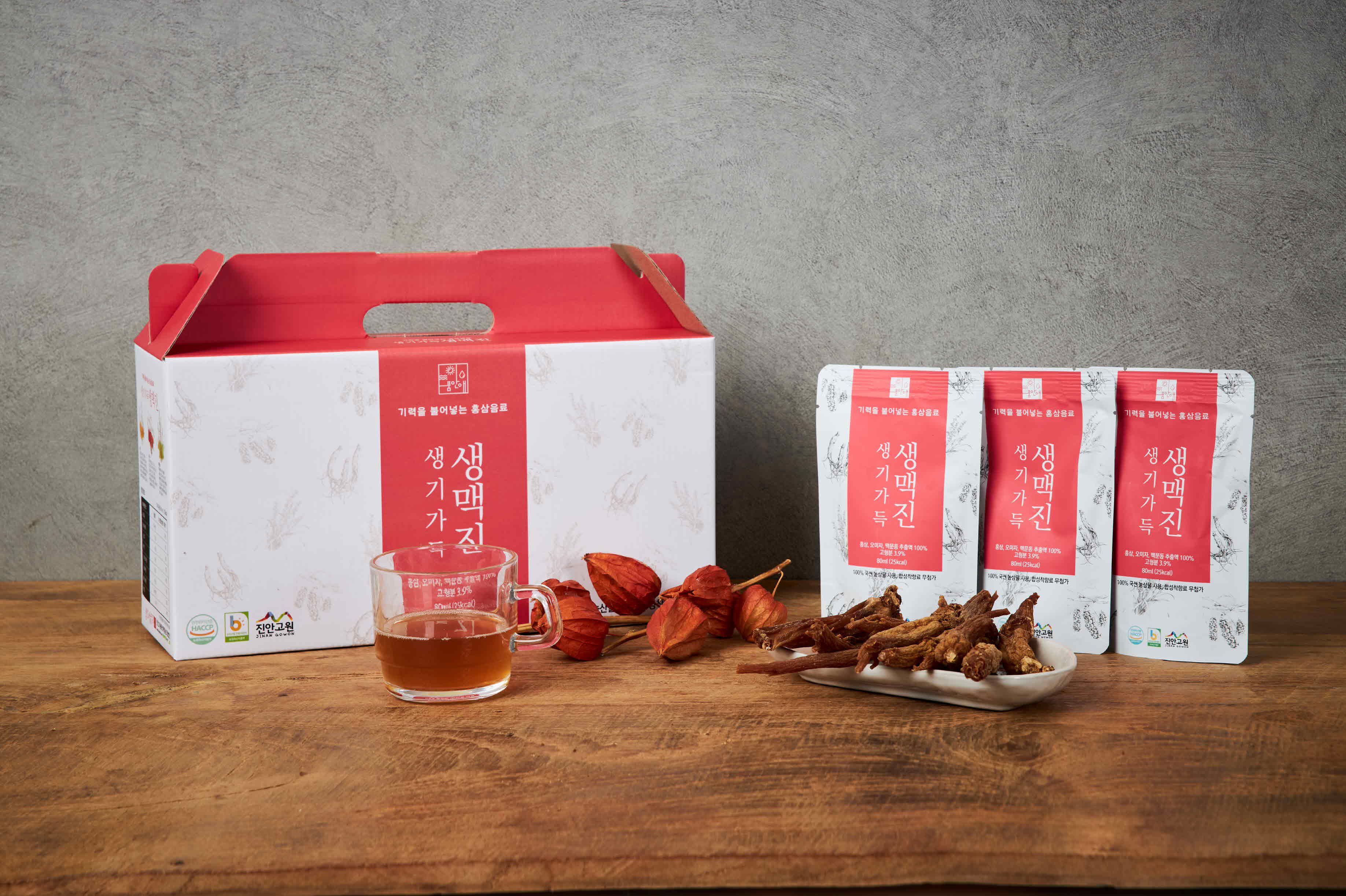 진안홍삼 오재록 홍삼액 엑기스 액기스 생기가득 생맥진 80ml 30포 : 진안고원 품안애영농조합