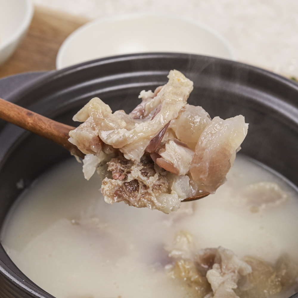 가마솥 한우 사골 스지탕 1kg 2-3인분 도가니탕  유진네국집 석바위시장 : 삼해진미