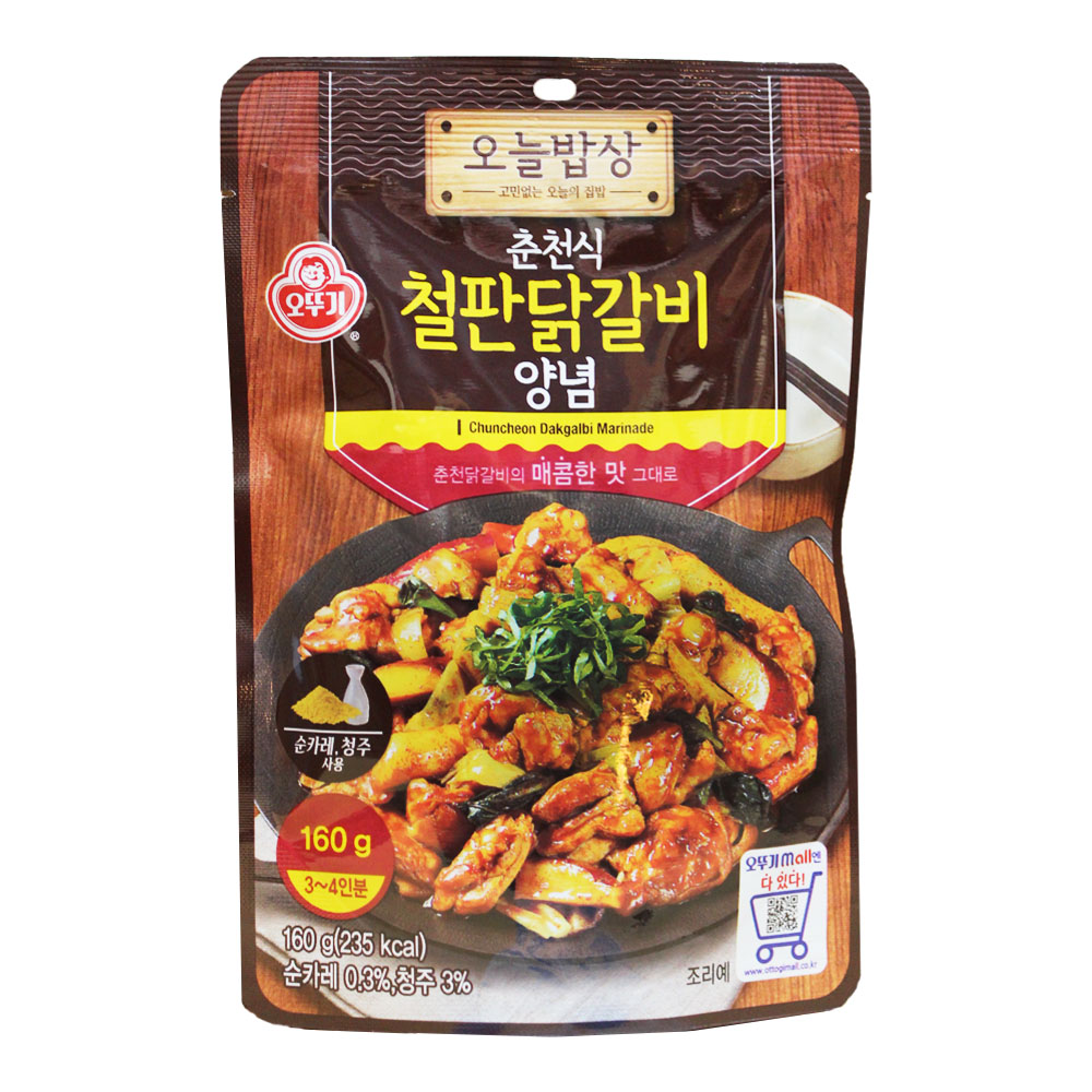 오뚜기 오늘밥상 춘천식 철판닭갈비양념 160g 1개 : 당하스토어