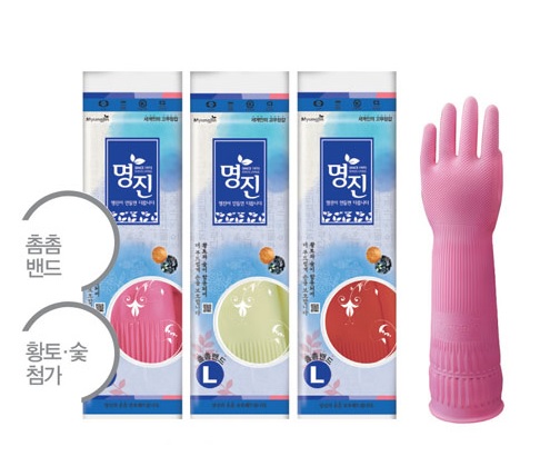 명진 고무장갑 L(대) : 서준산업안전