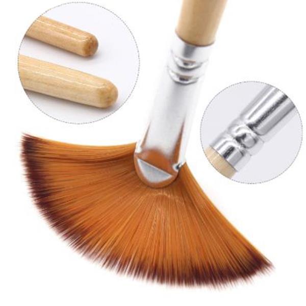 페인트붓 미장도구 페인트브러쉬 5pcs 팬 모양 구 아슈 페인팅 펜 나일론 헤어 페인트 브러시 드로잉 아트 용품 : 좋은물건과좋은사람