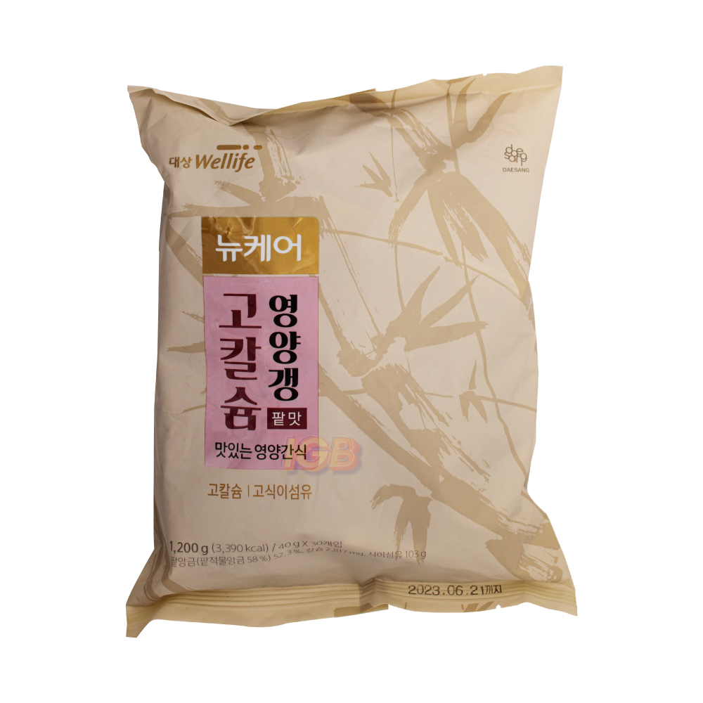 대상웰라이프 뉴케어 고칼슘 영양갱 팥맛 40g x 30개 1봉지 : 주식회사 아이지비