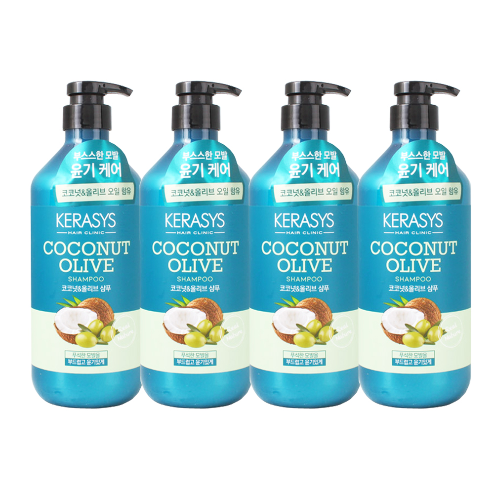 케라시스 리얼네이처 코코넛 올리브 샴푸 800ml x4개 윤기케어 : 크린시아몰