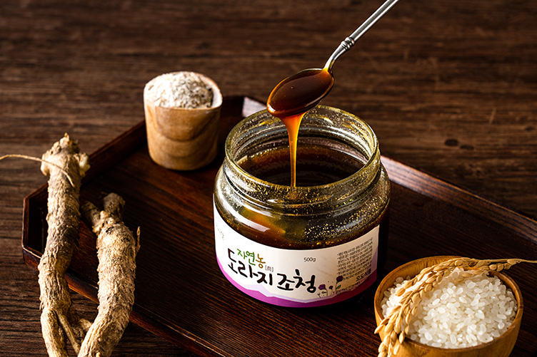 5년근 도라지 40%, 자연농 도라지조청 300g , 저온저압 농축,태평농원 : 자연농 태평농원